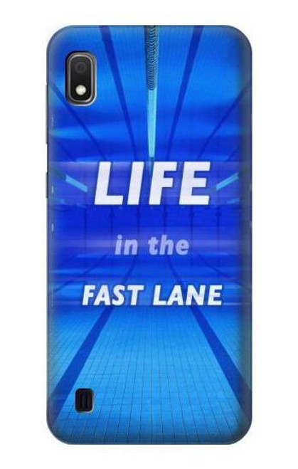 W3136 Life in the Fast Lane Swimming Pool Hard Case and Leather Flip Case For Samsung Galaxy A10