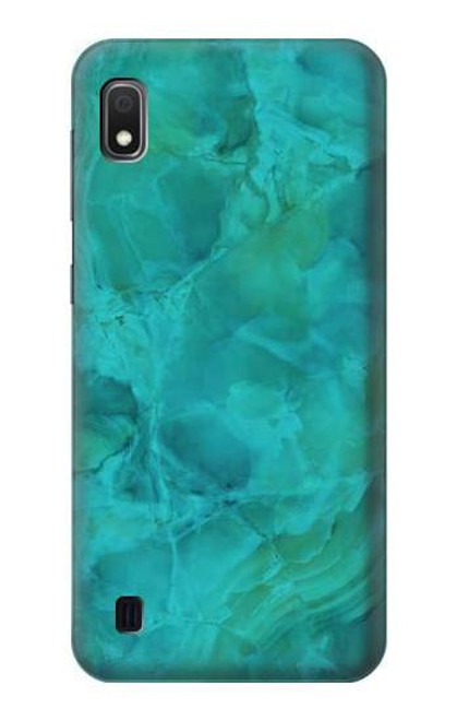 W3147 Aqua Marble Stone Hard Case and Leather Flip Case For Samsung Galaxy A10