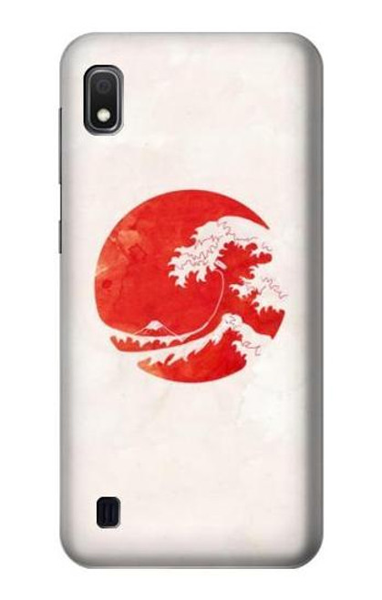 W3237 Waves Japan Flag Hard Case and Leather Flip Case For Samsung Galaxy A10