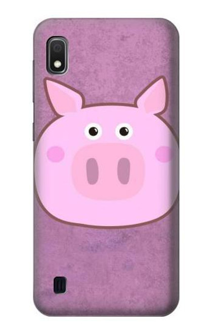 W3269 Pig Cartoon Hard Case and Leather Flip Case For Samsung Galaxy A10