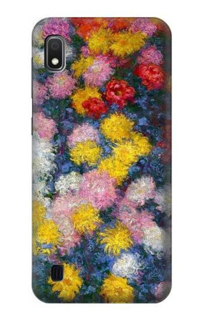 W3342 Claude Monet Chrysanthemums Hard Case and Leather Flip Case For Samsung Galaxy A10