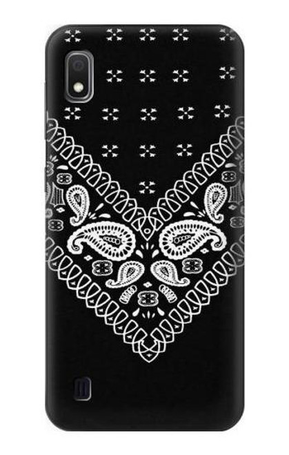 W3363 Bandana Black Pattern Hard Case and Leather Flip Case For Samsung Galaxy A10