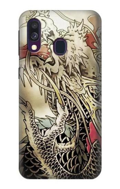 W0122 Yakuza Tattoo Hard Case and Leather Flip Case For Samsung Galaxy A40