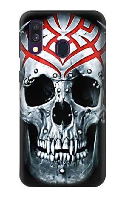 W0223 Vampire Skull Tattoo Hard Case and Leather Flip Case For Samsung Galaxy A40