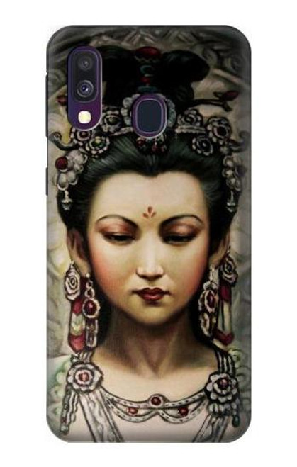 W0681 Guan Yin Hard Case and Leather Flip Case For Samsung Galaxy A40