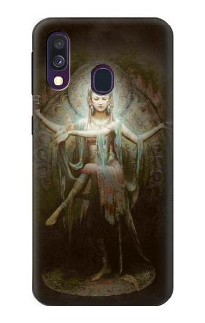 W0787 Guan Yin Hard Case and Leather Flip Case For Samsung Galaxy A40