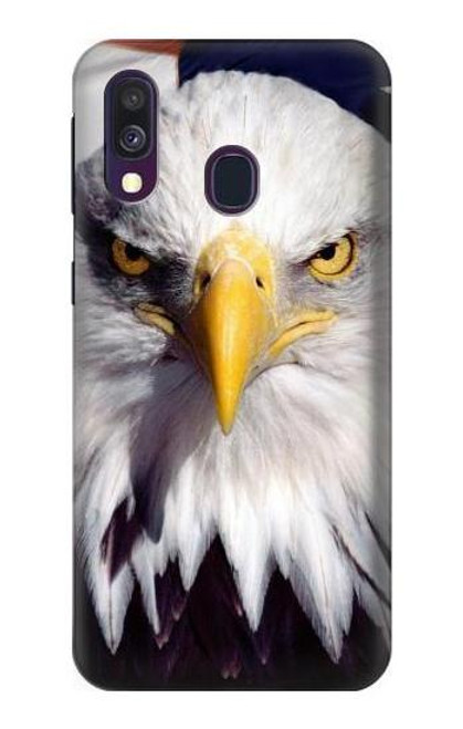 W0854 Eagle American Hard Case and Leather Flip Case For Samsung Galaxy A40