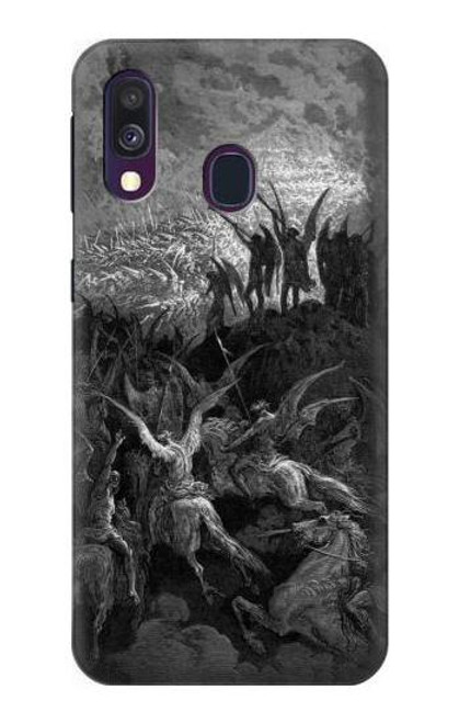 W1026 Gustave Dore Paradise Lost Hard Case and Leather Flip Case For Samsung Galaxy A40