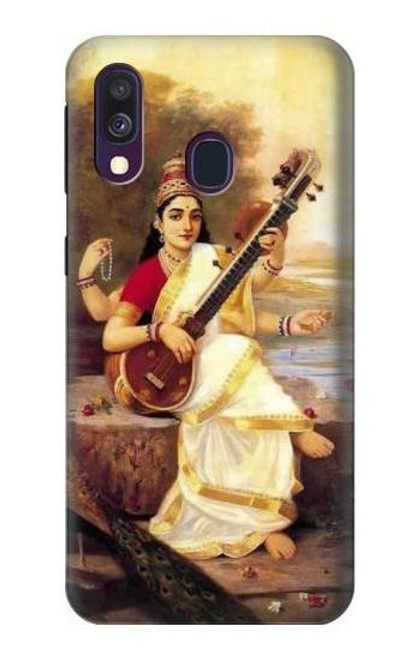 W1420 Saraswati Hindu Goddess Hard Case and Leather Flip Case For Samsung Galaxy A40