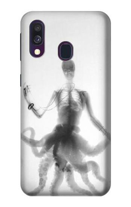 W1432 Skull Octopus X-ray Hard Case and Leather Flip Case For Samsung Galaxy A40