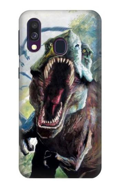 W1453 Trex Tyrannosaurus Rex Dinosaur Hard Case and Leather Flip Case For Samsung Galaxy A40