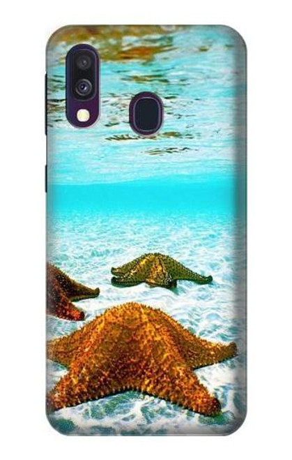 W1679 Starfish Sea Beach Hard Case and Leather Flip Case For Samsung Galaxy A40