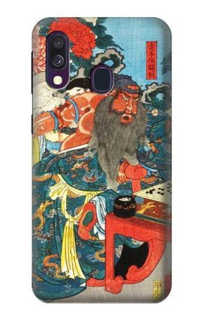 W1826 Utagawa Kuniyoshi Guan Yu Hard Case and Leather Flip Case For Samsung Galaxy A40