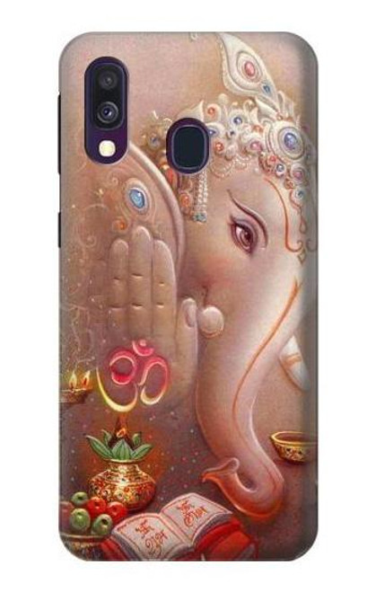 W2678 Hindu God Ganesha Lord of Success Hard Case and Leather Flip Case For Samsung Galaxy A40