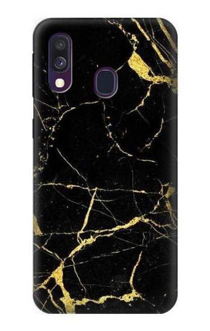 W2896 Gold Marble Graphic Printed Hard Case and Leather Flip Case For Samsung Galaxy A40