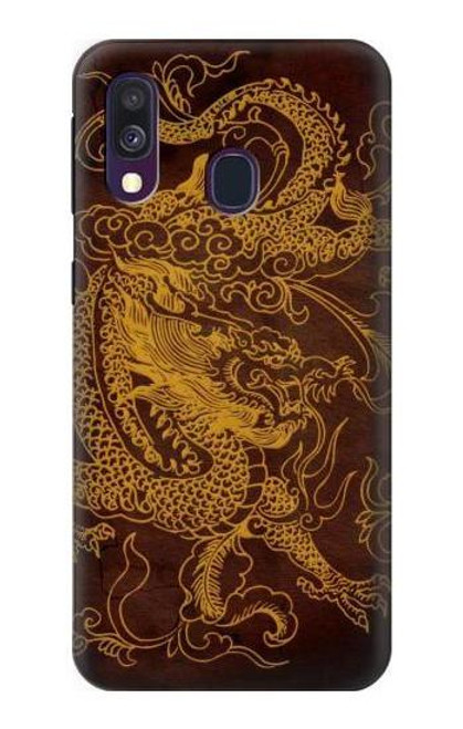 W2911 Chinese Dragon Hard Case and Leather Flip Case For Samsung Galaxy A40