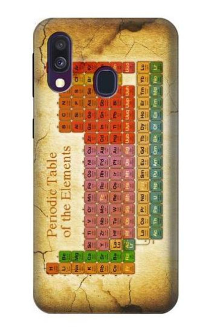 W2934 Vintage Periodic Table of Elements Hard Case and Leather Flip Case For Samsung Galaxy A40