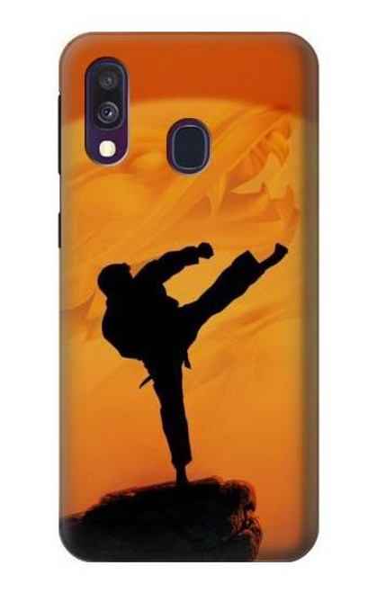 W3024 Kung Fu Karate Fighter Hard Case and Leather Flip Case For Samsung Galaxy A40