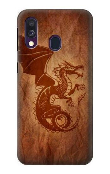 W3086 Red Dragon Tattoo Hard Case and Leather Flip Case For Samsung Galaxy A40