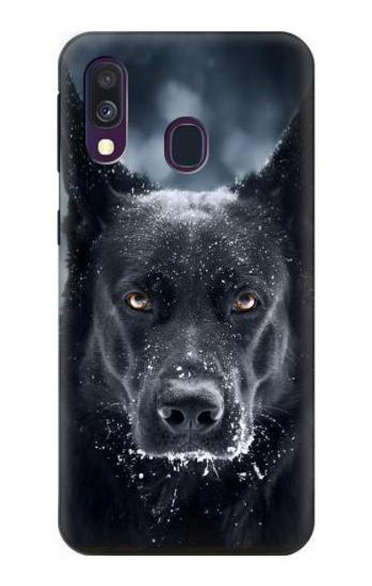 W3168 German Shepherd Black Dog Hard Case and Leather Flip Case For Samsung Galaxy A40