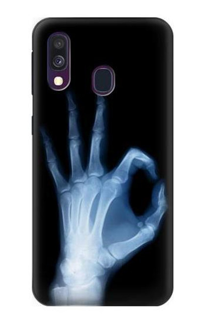 W3239 X-Ray Hand Sign OK Hard Case and Leather Flip Case For Samsung Galaxy A40