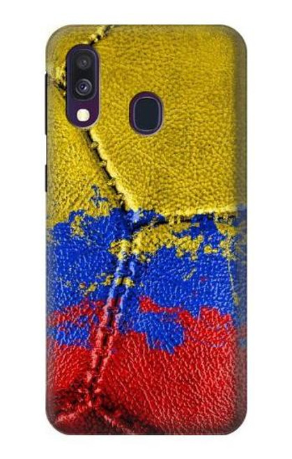 W3306 Colombia Flag Vintage Football Graphic Hard Case and Leather Flip Case For Samsung Galaxy A40