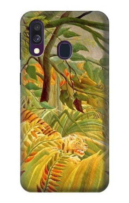 W3344 Henri Rousseau Tiger in a Tropical Storm Hard Case and Leather Flip Case For Samsung Galaxy A40