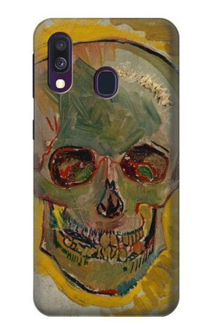 W3359 Vincent Van Gogh Skull Hard Case and Leather Flip Case For Samsung Galaxy A40