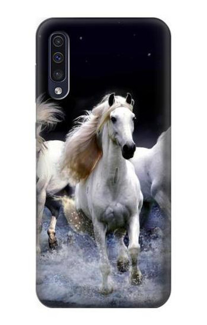 W0246 White Horse Hard Case and Leather Flip Case For Samsung Galaxy A50