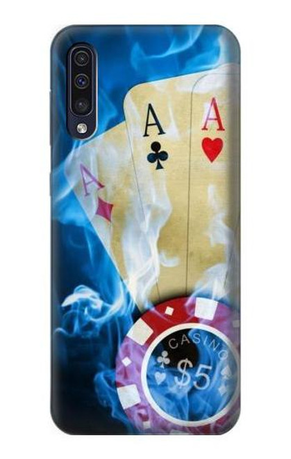 W0348 Casino Hard Case and Leather Flip Case For Samsung Galaxy A50