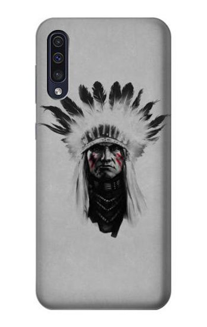 W0451 Indian Chief Hard Case and Leather Flip Case For Samsung Galaxy A50