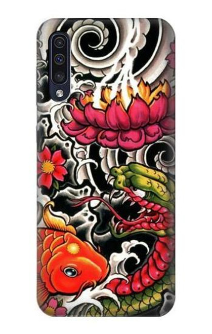 W0605 Yakuza Tattoo Hard Case and Leather Flip Case For Samsung Galaxy A50