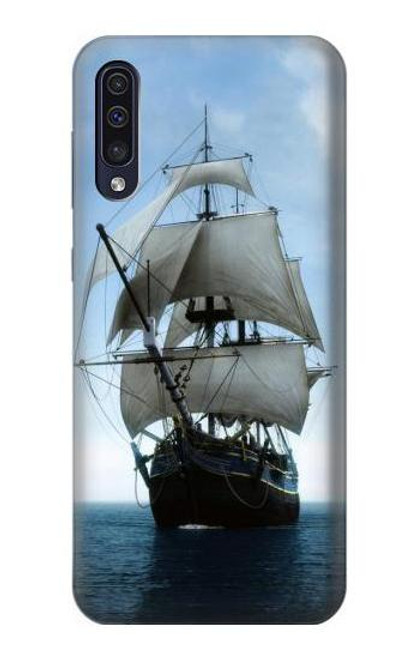 W1096 Sailing Ship in an Ocean Hard Case and Leather Flip Case For Samsung Galaxy A50