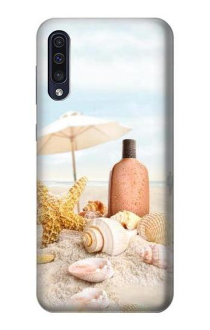 W1425 Seashells on The Beach Hard Case and Leather Flip Case For Samsung Galaxy A50