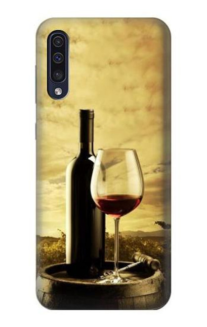 W2042 A Grape Vineyard Grapes Bottle Red Wine Hard Case and Leather Flip Case For Samsung Galaxy A50