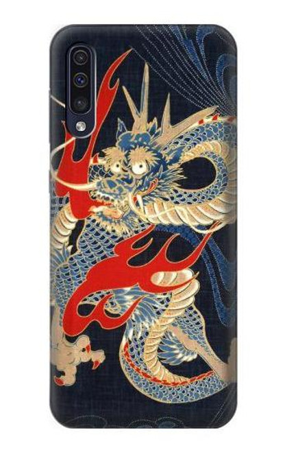 W2073 Japan Dragon Art Hard Case and Leather Flip Case For Samsung Galaxy A50