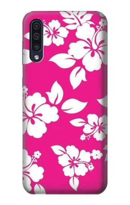 W2246 Hawaiian Hibiscus Pink Pattern Hard Case and Leather Flip Case For Samsung Galaxy A50