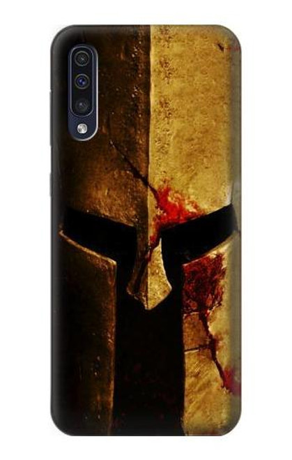 W2439 Warrior Spartan Helmet Hard Case and Leather Flip Case For Samsung Galaxy A50