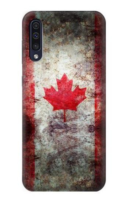 W2490 Canada Maple Leaf Flag Texture Hard Case and Leather Flip Case For Samsung Galaxy A50