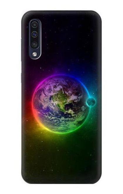 W2570 Colorful Planet Hard Case and Leather Flip Case For Samsung Galaxy A50