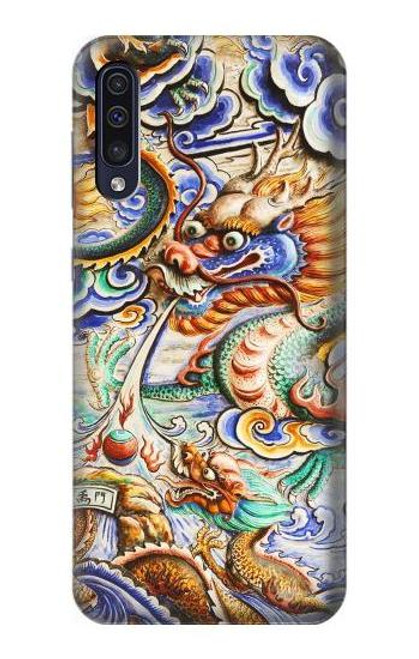 W2584 Traditional Chinese Dragon Art Hard Case and Leather Flip Case For Samsung Galaxy A50