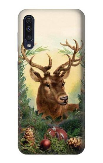 W2841 Vintage Reindeer Christmas Hard Case and Leather Flip Case For Samsung Galaxy A50