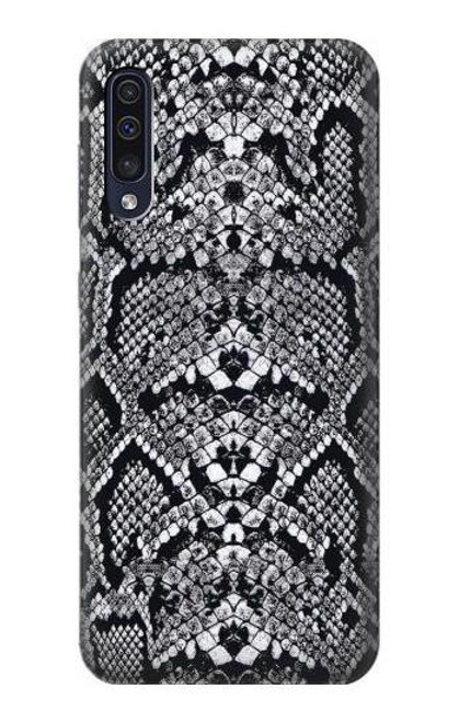 W2855 White Rattle Snake Skin Graphic Printed Hard Case and Leather Flip Case For Samsung Galaxy A50