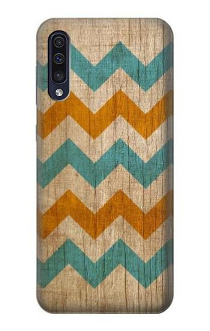 W3033 Vintage Wood Chevron Graphic Printed Hard Case and Leather Flip Case For Samsung Galaxy A50