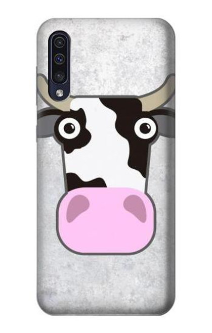 W3257 Cow Cartoon Hard Case and Leather Flip Case For Samsung Galaxy A50