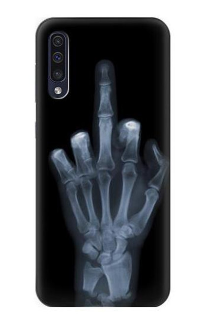 W1143 X-ray Hand Middle Finger Hard Case and Leather Flip Case For Samsung Galaxy A70