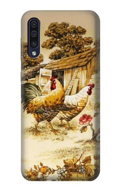 W2181 French Country Chicken Hard Case and Leather Flip Case For Samsung Galaxy A70