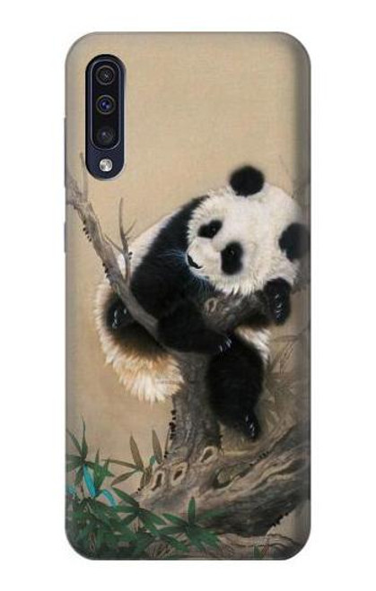 W2210 Panda Fluffy Art Painting Hard Case and Leather Flip Case For Samsung Galaxy A70