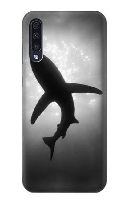 W2367 Shark Monochrome Hard Case and Leather Flip Case For Samsung Galaxy A70