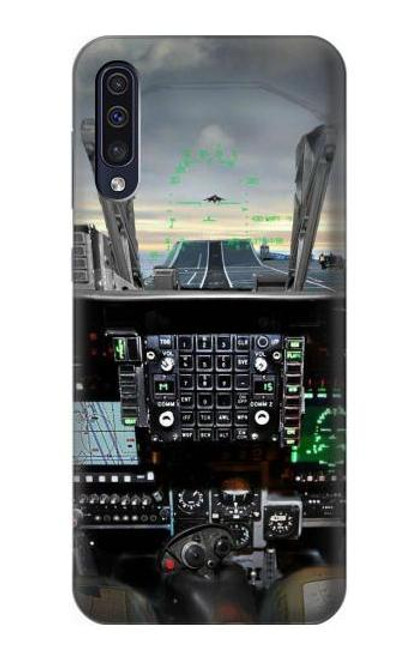 W2435 Fighter Jet Aircraft Cockpit Hard Case and Leather Flip Case For Samsung Galaxy A70